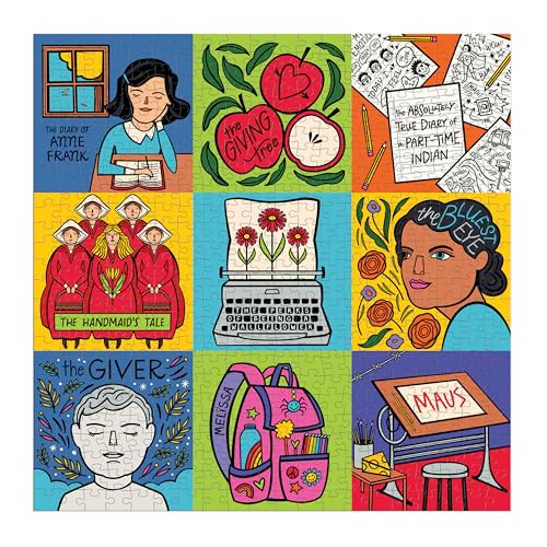 Mudpuppy I Read Banned Books - 500 Piece Family Puzzle with Colorful and Fun Illustrations of Infamously Banned Books for Children Ages 8 and Up - Image 3