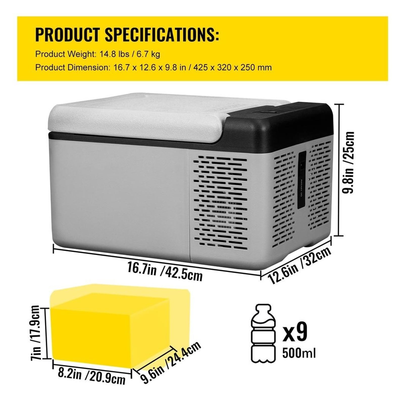 Refrigerador eléctrico de 12 V para coche, con aplicación de control de temperatura, doble voltaje, camping, viajes por carretera, uso al aire libre