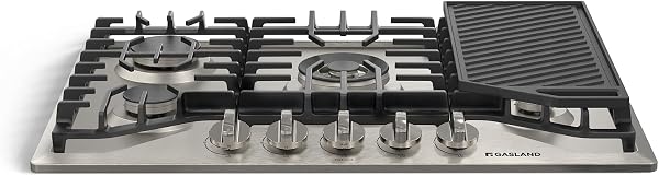 GASLAND 5 Burners Gas Cooktop with Reversible Cast Iron Grill/Griddle-260225