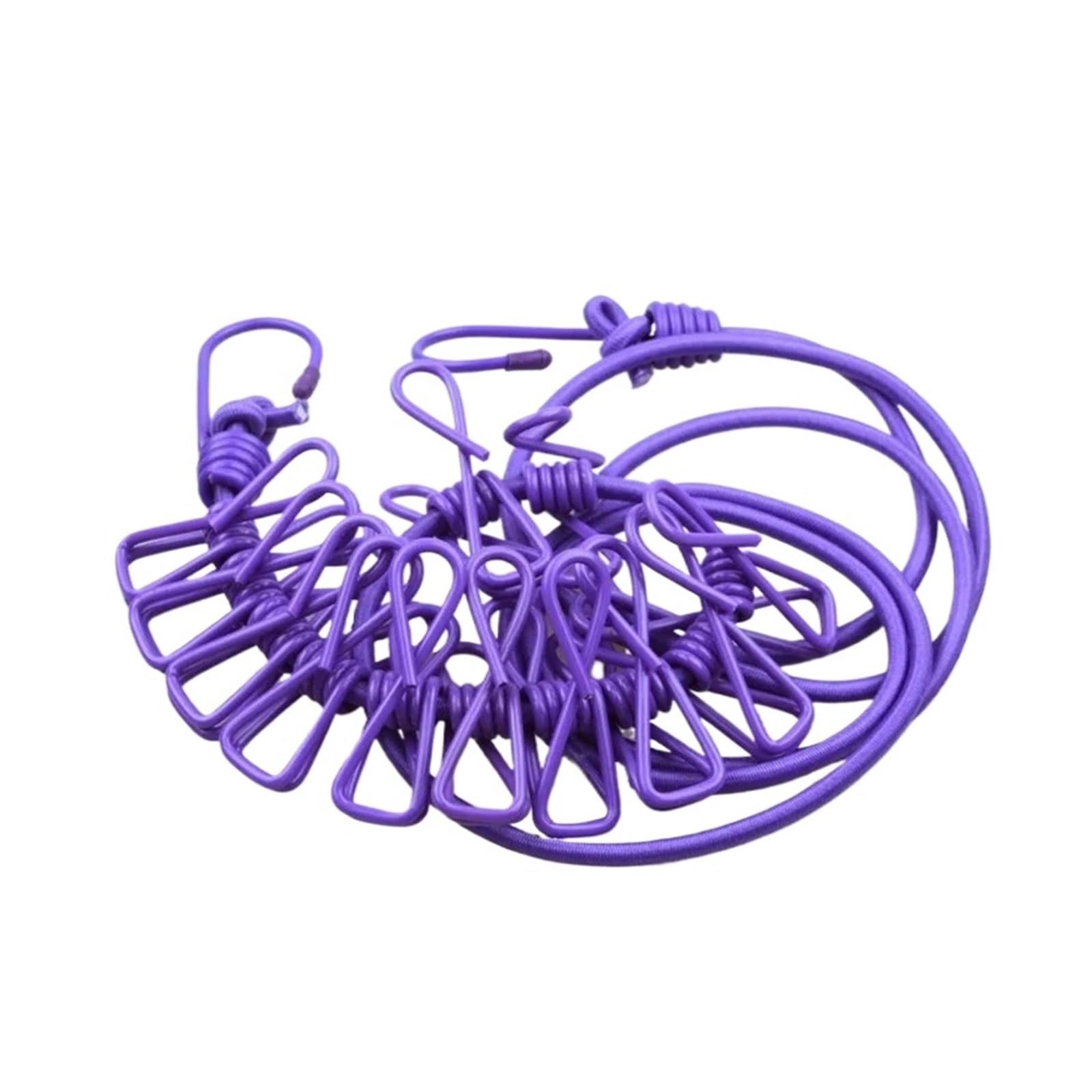 Outdoor Stretchy Clothesline Non-Slip Camping Laundry Rope Clips Portable Travel Clothesline for Socks Hanging Drying(Type11)