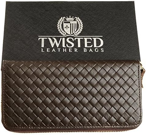 ZOTOYI Brown Leather Clutch - Twisted Leather Bags