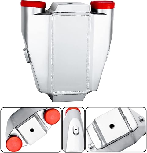 Miniatura 2 de Universal 11" X9.5" X3.5" 2.5" Intercooler de agua a aire Entrada de aire NPT 12 Plata