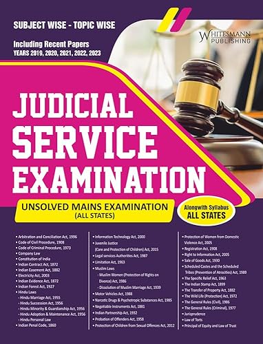 JUDICIAL SERVICE EXAMINATION (UNSOLVED MAIN EXAMINATION ) ALL STATES - Latest June 2023 Edition Whitesmann