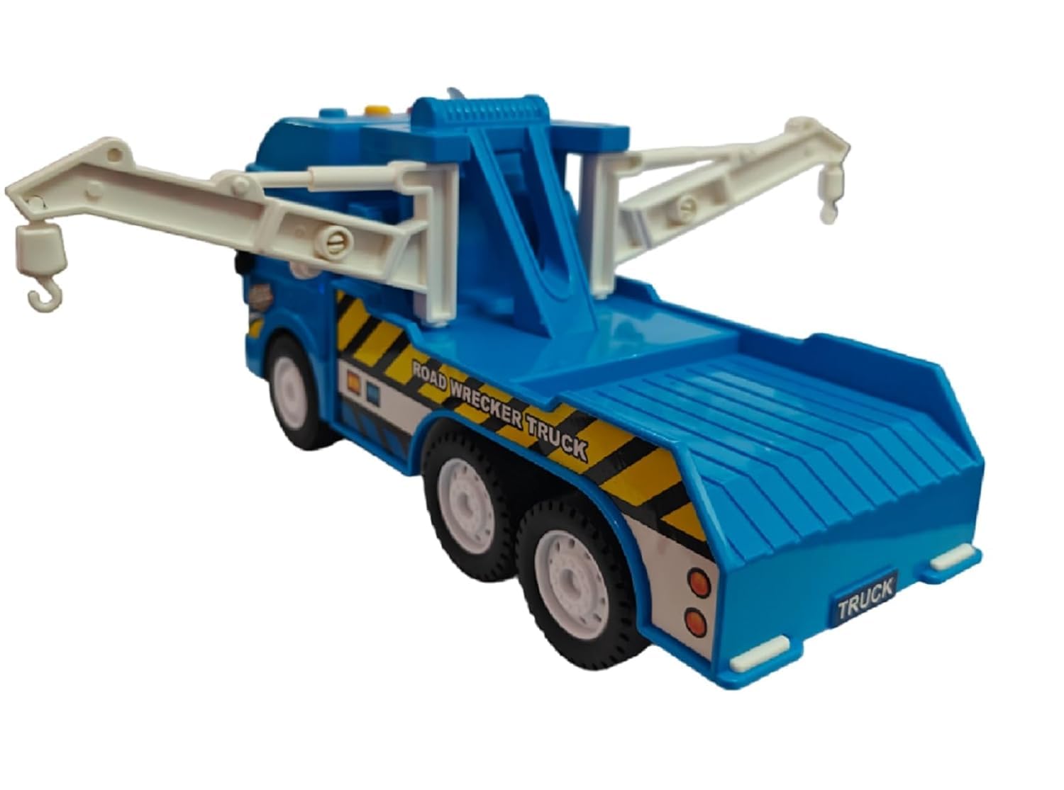KRIREEN Friction Powered Construction Engineering Truck Series for Kids - with Lights and Sounds - Big Size Plastic Toy Vehicle - Birthday Gift for Boys Kids (Multi Color) (Tow Truck) 1