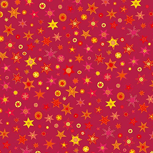 MarpaJansen 307.687-20 Papier à lettre 10 feuilles 300 g/m² Finition lisse Motif étoiles Rouge/multicolore Taille unique Cover