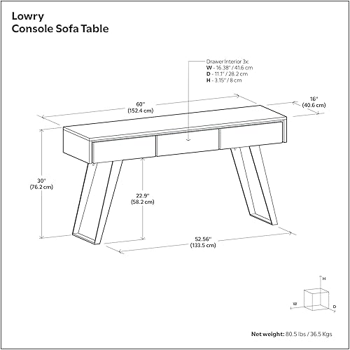 Miniatura 69 de SIMPLIHOME Lowry - Mesa auxiliar cuadrada de madera de acacia maciza y metal, de 22 pulgadas de ancho, moderna, industrial en marrón envejecido café