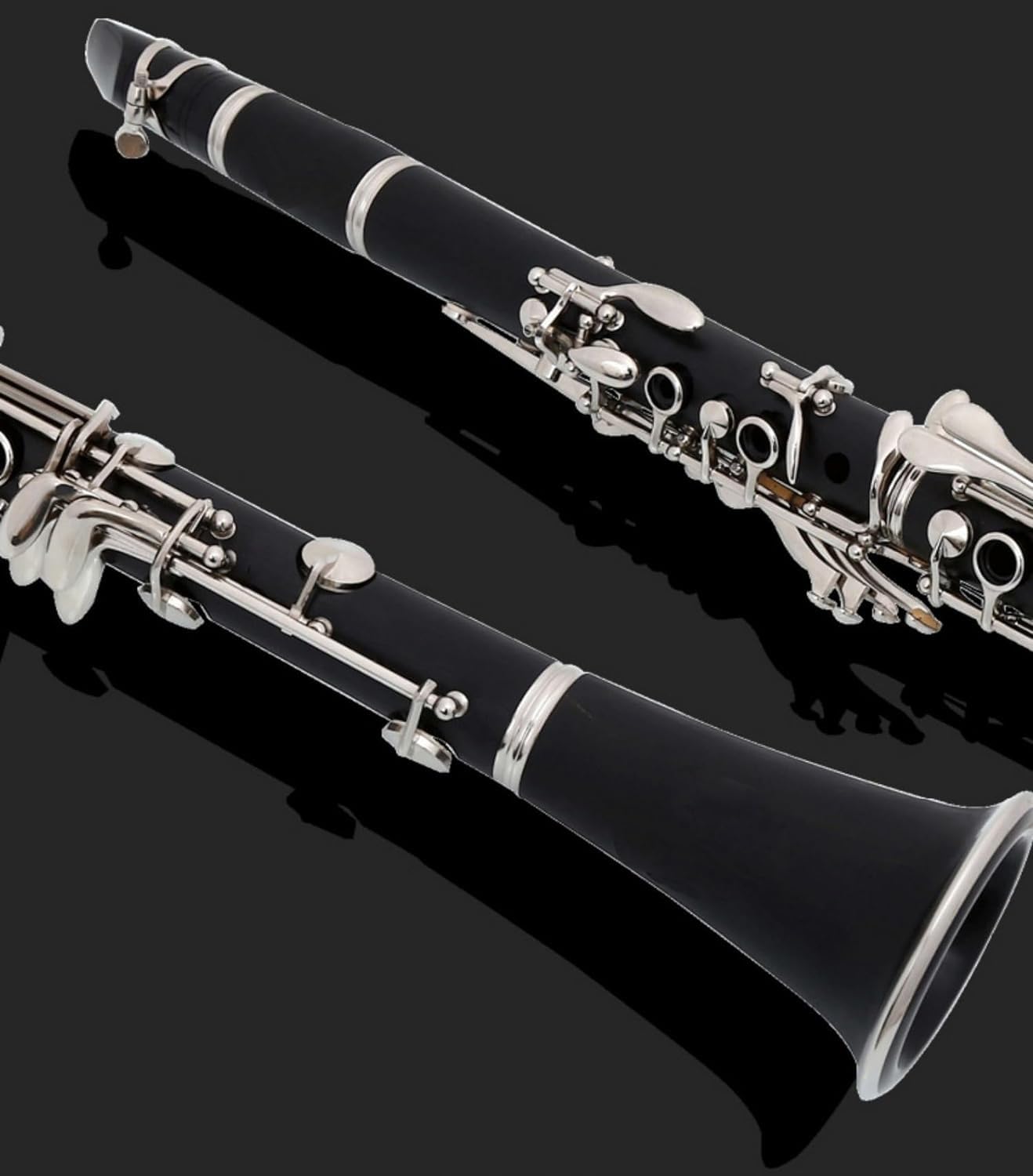clarinet in B flat，beginner's performance, professional playing instrument with box, cleaning kit.