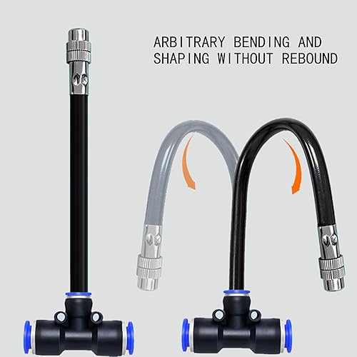 Miniatura 3 de Rociadores en T de 0.315 pulgadas para patio, paquete de 10 con micro niebla ajustable y enfriamiento de riego para riego de jardín, refrigeración