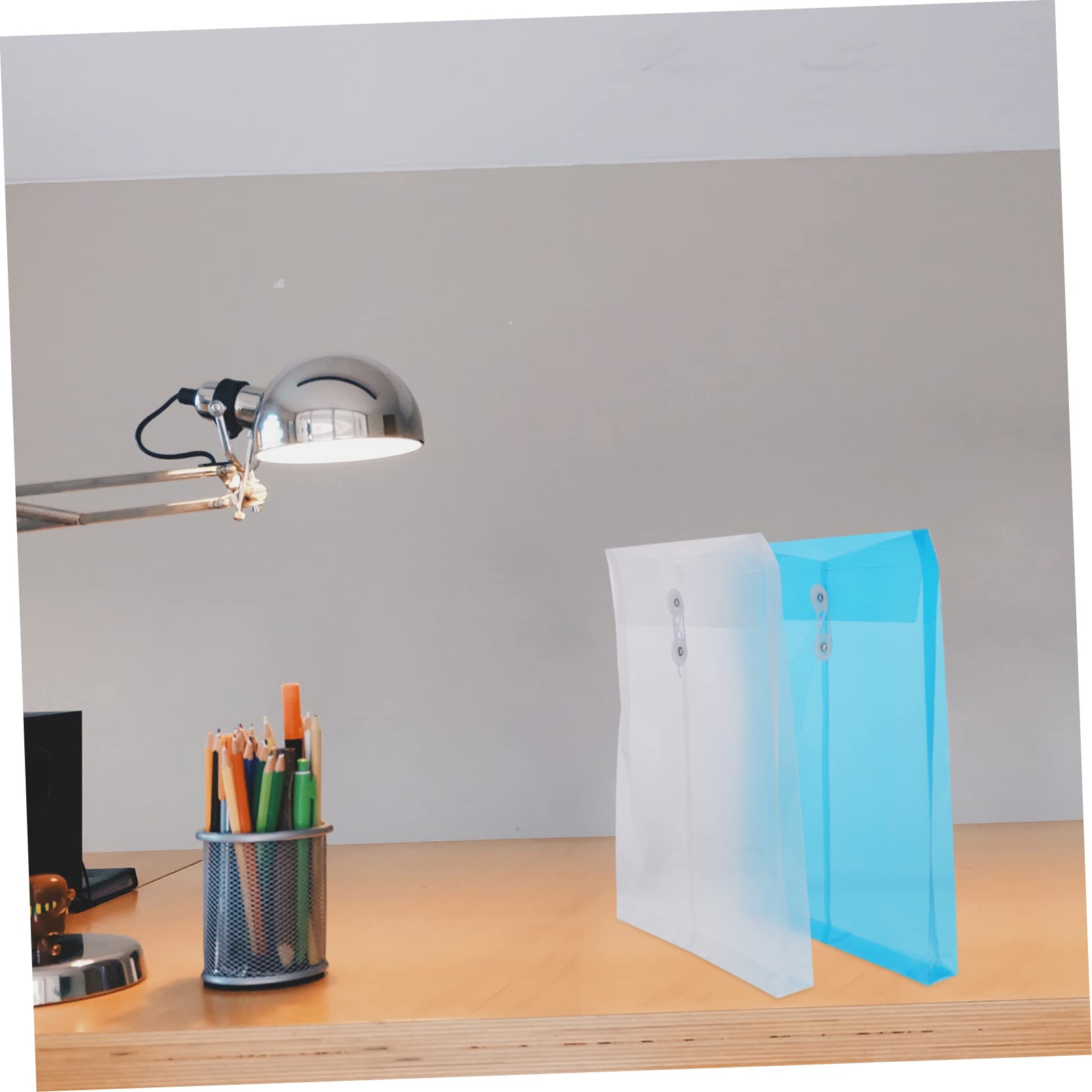 VILLCASE 3 Set Da 10 Pezzi Elegante Busta Portadocumenti in Plastica A4 Con Chiusura A Bottone Per Scuola Ufficio Viaggi Biglietti Da Visita Buste Riutilizzabili