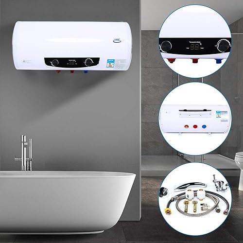 Miniatura 7 de PIAOCAIYIN Calentador de agua caliente eléctrico, calentador de agua de control completamente automático para ducha, calentador de 100 L, calentador