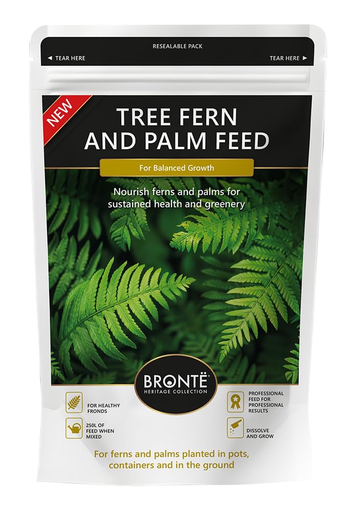 Bronte Heritage Fern & Palm Tree Feed 250g Specialist Year-Round Fertiliser for Potted & Ground Planted Greenery Easy to Use for Lush, Healthy Growth and Foliage