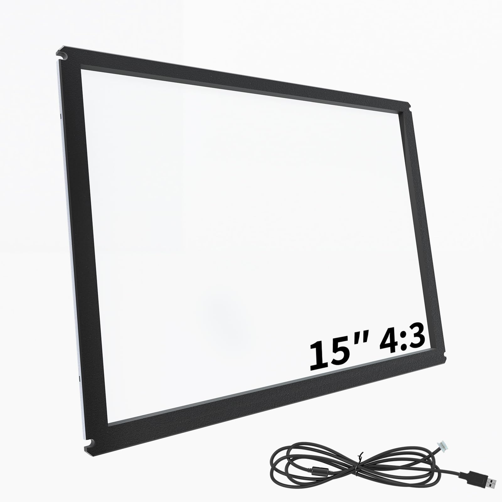 15 Inch Infrared Touch Screen, 10 Points Touch Screen Overlay Panel, USB Interface Free Driver, Infrared Touch for Outdoor Navigation, Digital Signage, Industrial Monitor