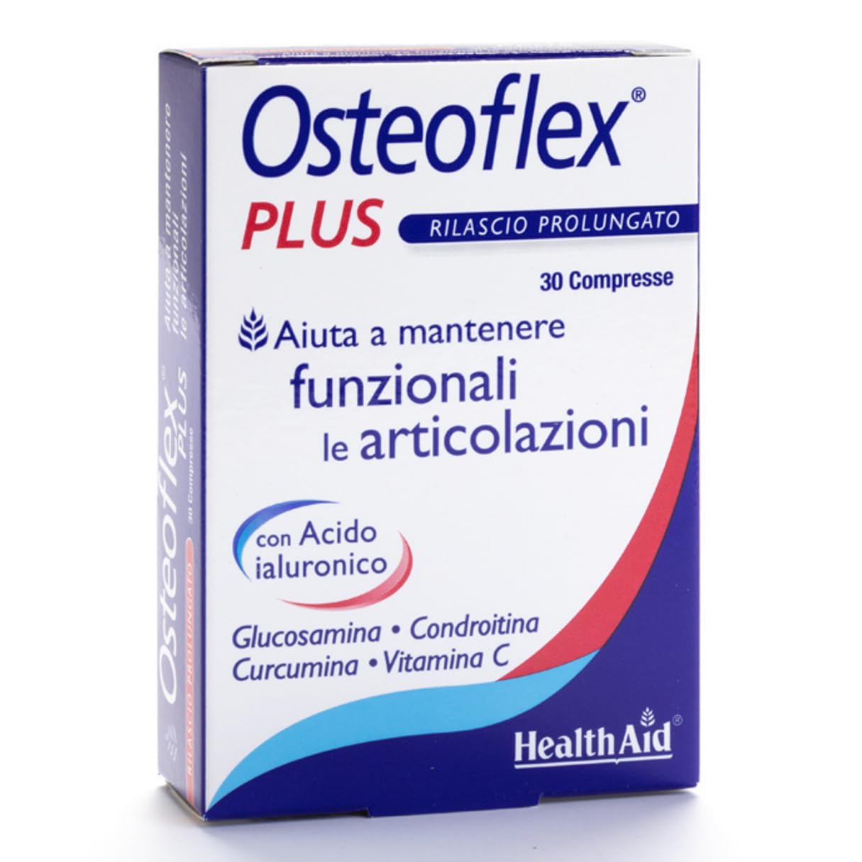 Healthaid Osteoflex Plus Integratore per Articolazioni e Cartilagine - Con Glucosamina, Condroitina e Acido Ialuronico, 30 Compresse