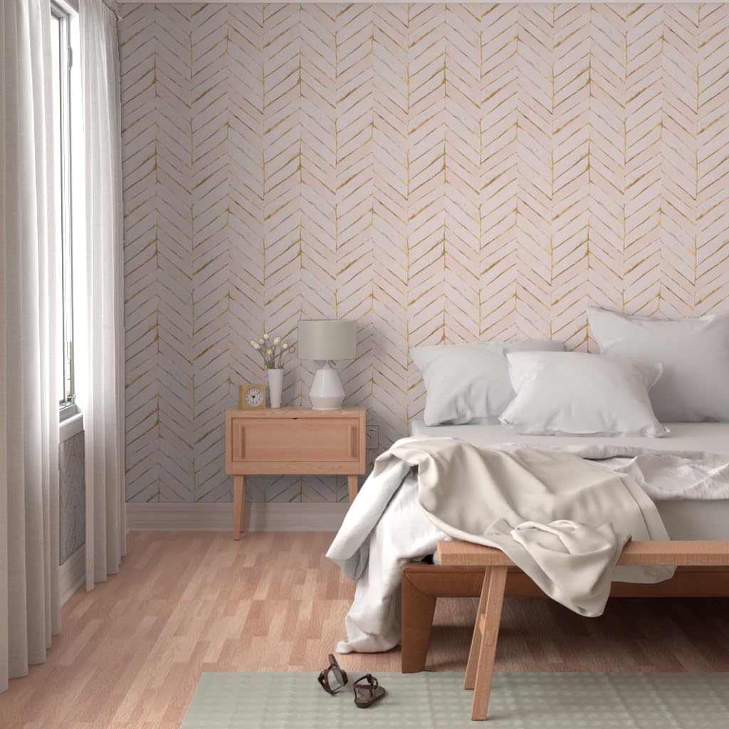 Pink And Gold Chevron Wallpaper