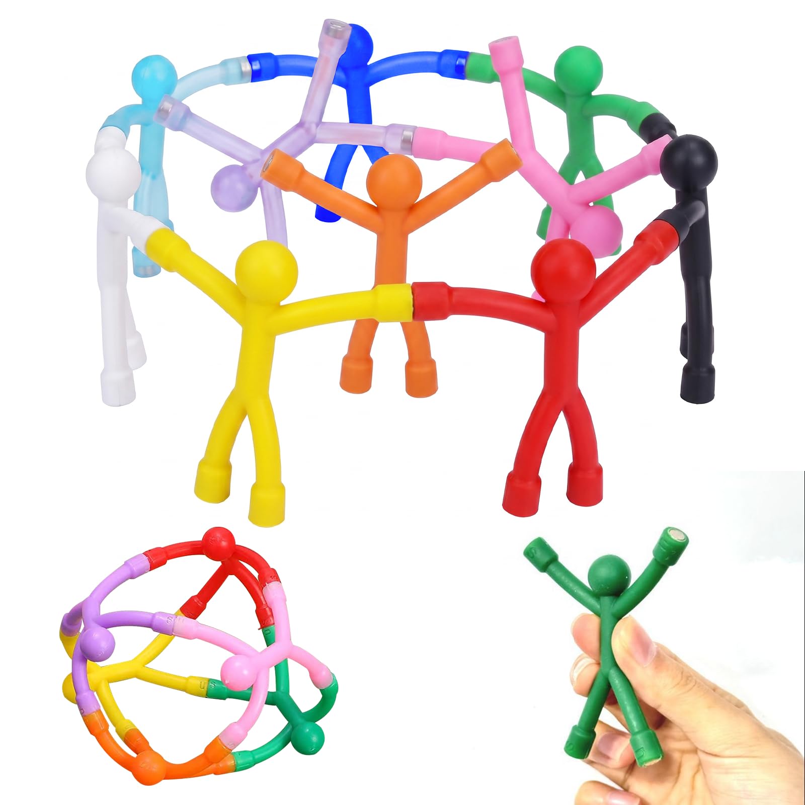 Magnetic Men Fidget Travel Toys for Kids, 12Pcs Magnet Figures Set
