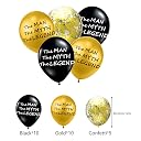 The Man The Myth The Legend Balloons Black and Gold Confetti Funny Party Balloons for Him Husband Guy Father's/Dad's Day Birthday Retirement Decoration 26Packs gallery image