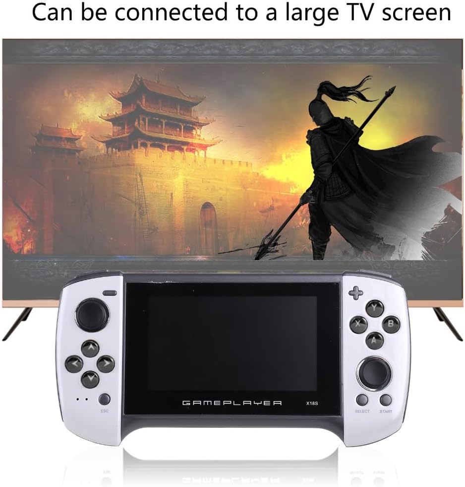 X18Plus Handheld Game Console 4.3 Inch Large Screen Dual Joystick 64-bit Games