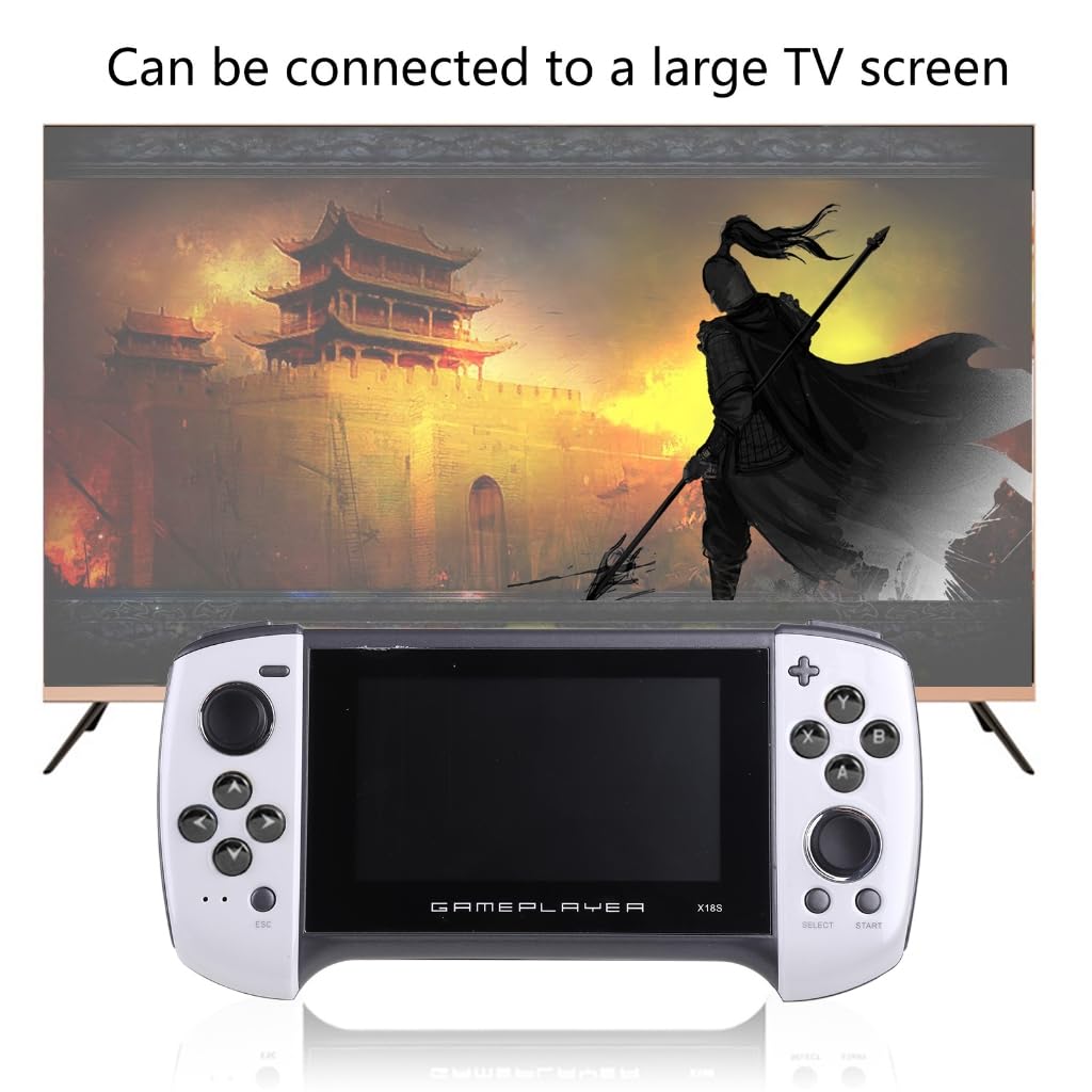 X18Plus Przenośna konsola do gier 4,3 cala duży ekran podwójny joystick 64-bitowe gry