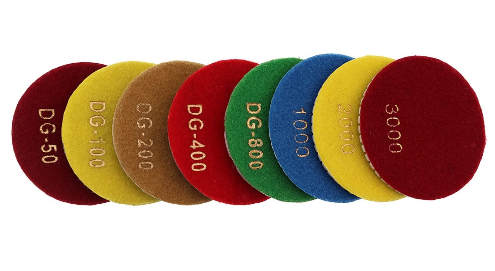 Almohadillas pulidoras de diamante, Juego de 8 almohadillas de pulido en seco de diamante de 4 pulgadas for pulido de pisos de concreto, discos de pulido en húmedo, granito, mármol y piedra