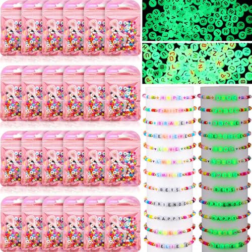 Kenning 24 Set Friendship Bracelet Making Kits Glow in The