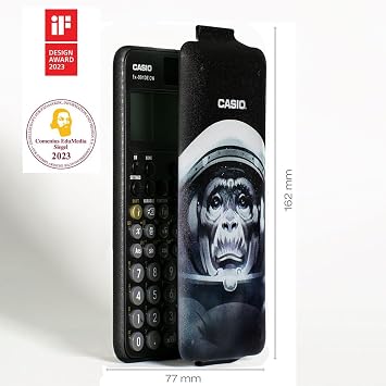 Casio FX-991DE CW ClassWiz Technical Scientific Calculator with Art Case Space Monkey German Menu Guide (Limited Edition)