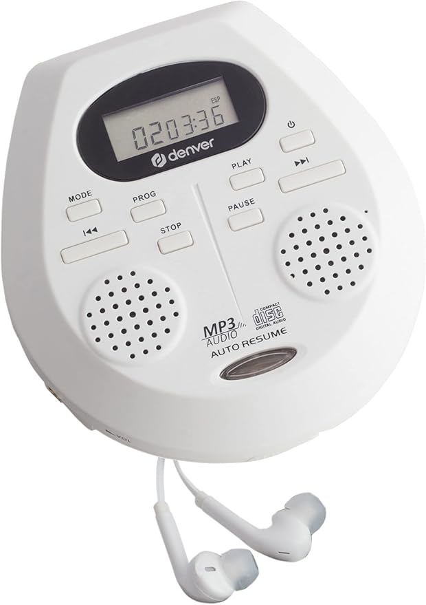 Denver Portable CD Player With Speakers/CD Walkman Discman/CDs, MP3