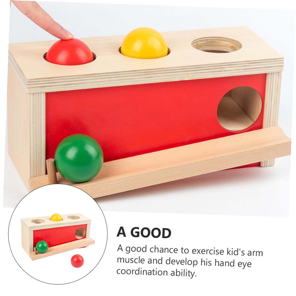 Juguete Educativo de Madera para Decoracion Colegio Coordinación Mano-Ojo y Desarrollo de Fuerza en Brazos Adecuado para Educación Infantil y Preescolar