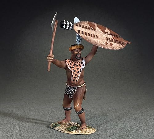W. Britain Anglo Zulu War 20213 Senior Zulu Warrior con hacha 1879 Escala 1:30 Metal