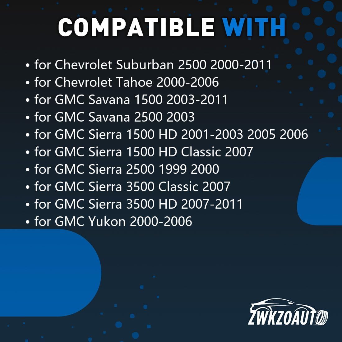 Front Lower Control Arm Bushing Kit Suspension Replace# FB833 for Chevy Silverado 2500 6.0L 2001-2004, for Chevrolet Suburban 1500 5.3L 2000-2006, for Chevrolet Suburban 1500 5.7L 2000-2002