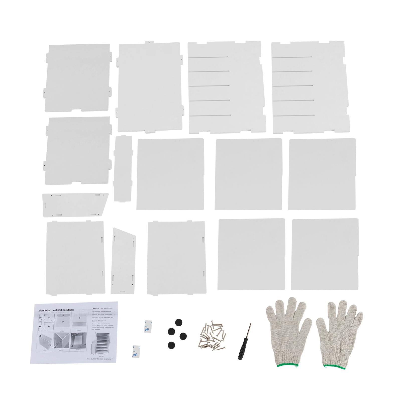 Organizer da scrivania, con 6 scomparti, pannello in PVC, spessore 10 mm, per ufficio, casa, scuola