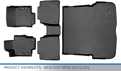 Miniatura 6 de SMARTLINER Alfombrillas – Forro de carga detrás de la segunda fila negro para Mercedes-Benz Clase GLS 7 pasajeros 2020-2021 con asientos de banco de