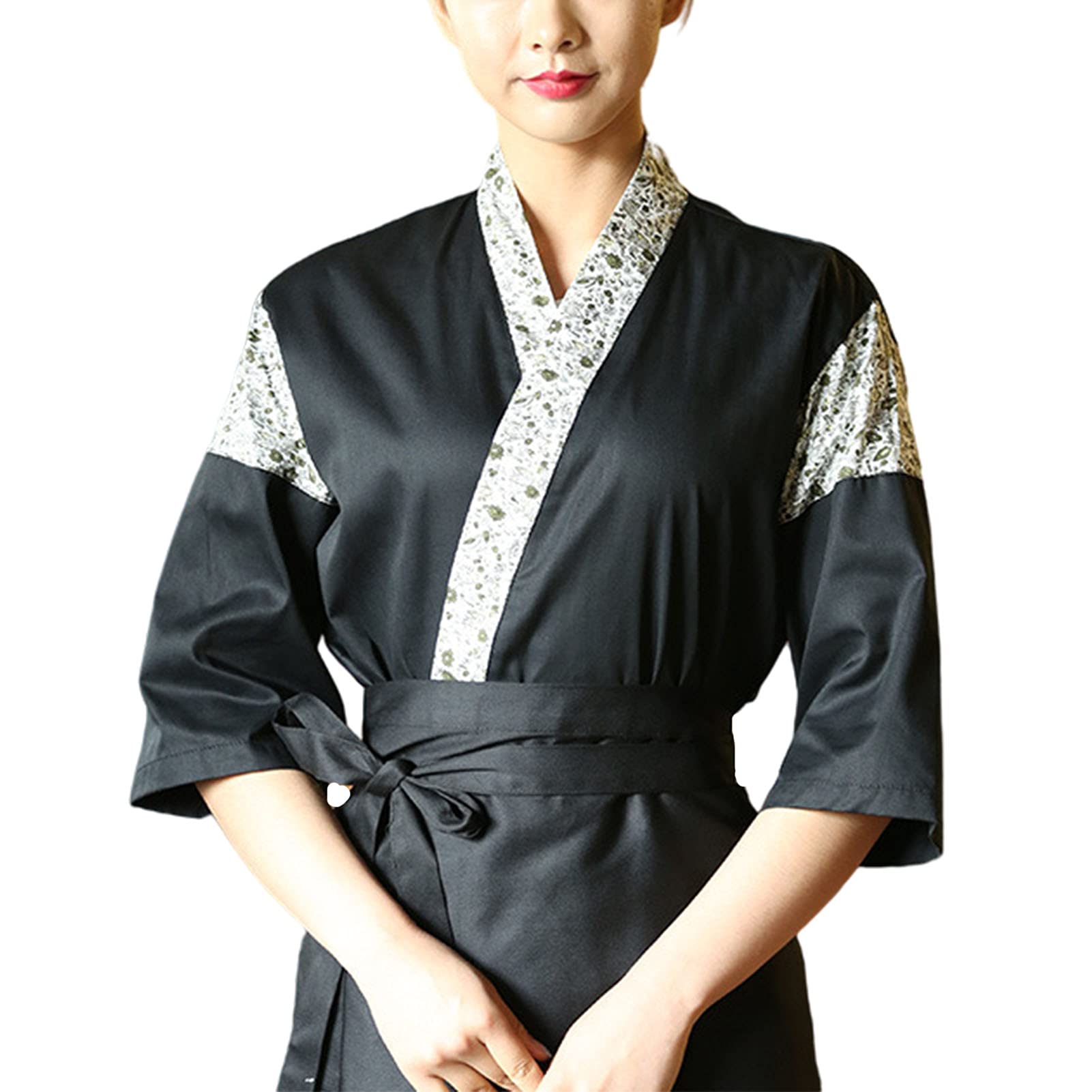 Uniforme de Sushi Ropa de Trabajo Japonesa Estampado Chef Kimono Restaurante Ropa de Trabajo de Cocina