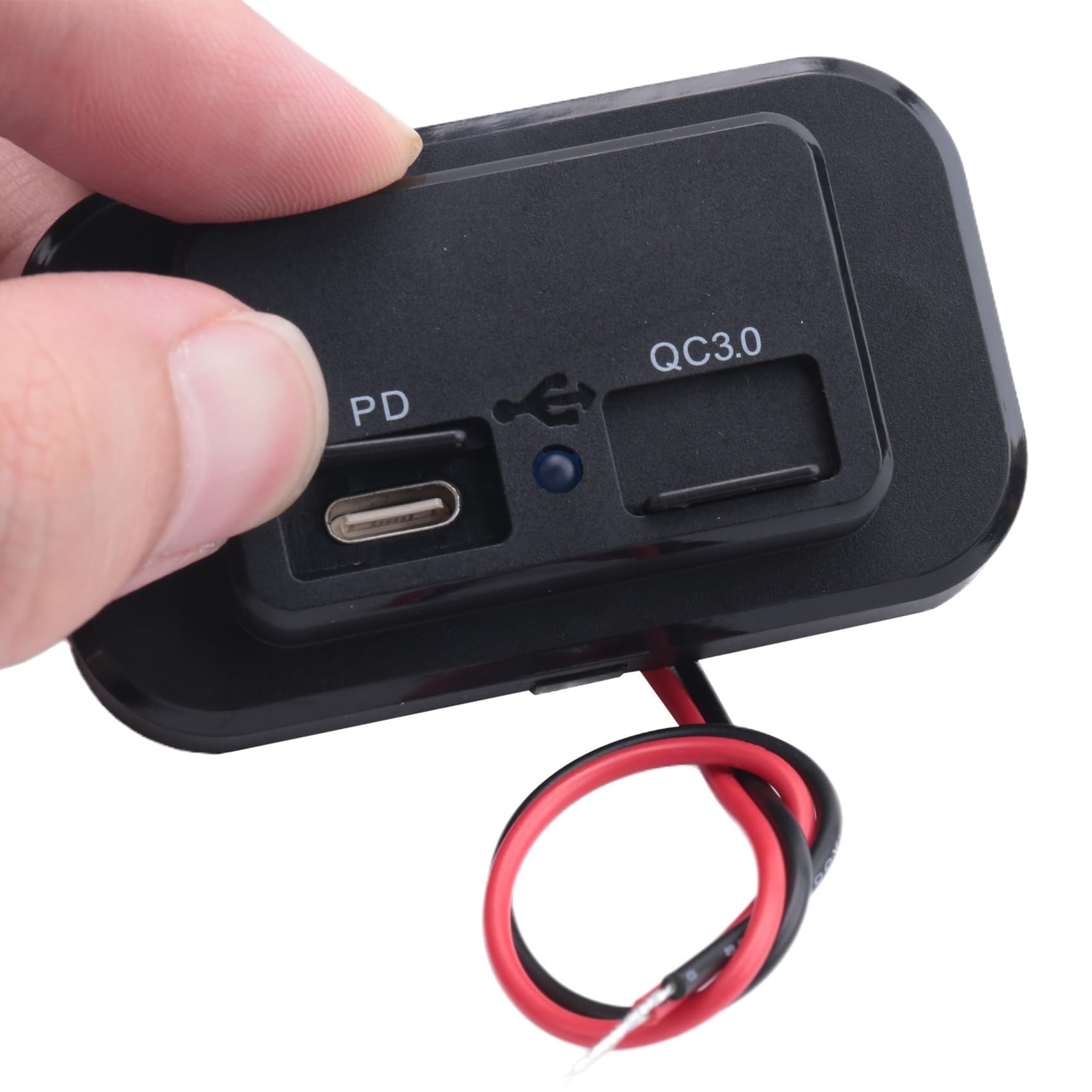 4X Chargeur de Voiture USB+PD Prise 12V/24V SéParateur de Charge USB Adaptateur Secteur pour Moto Camping-Car-Camion ATV Bateau Voiture RV