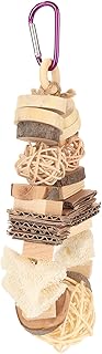 Bird Toys for Parakeets, Parrot Chewing Toys Parrot Toy, Wooden Bird Chew Toys Rattan Balls Wood Block for Small and Medium-Sized Macaws, African Grey Parrots, Medium-Sized Bird cage Toys