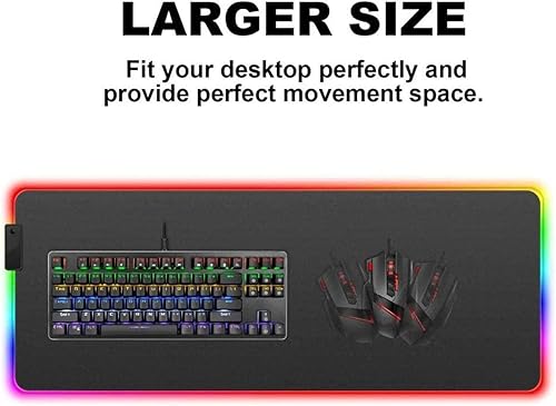 Miniatura 2 de Mouse Pads RGB Anime Mouse Pad Gaming XXL Mause Pad with Backlit Led Mausepad 400X900X4MM