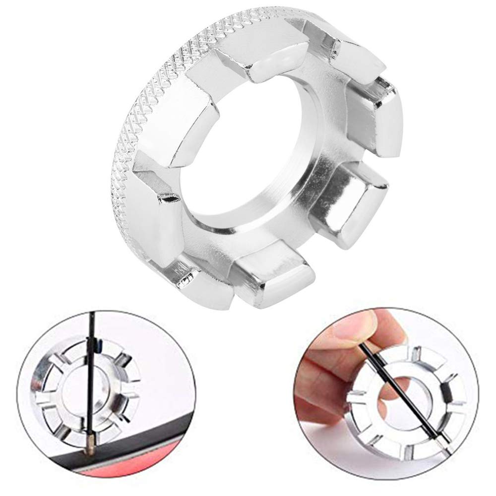 2 Chiavi Tendiraggi Per Raggi Bici - 6 In 1, Per Capezzoli 10-15g, Acciaio Nichelato, Per Regolazione Cerchi - Foto 8