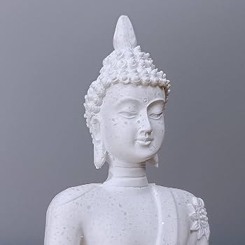 dszapaci Buddha figura d'oro 30cm figura seduta con decorazione a motivi bianchi statua
