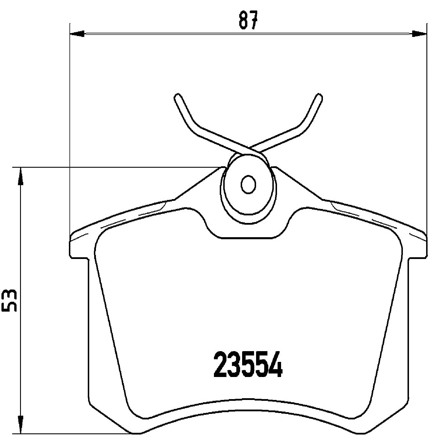 Brembo P 85 017 komplet klocków hamulcowych, hamulec tarczowy – (4-częściowy)