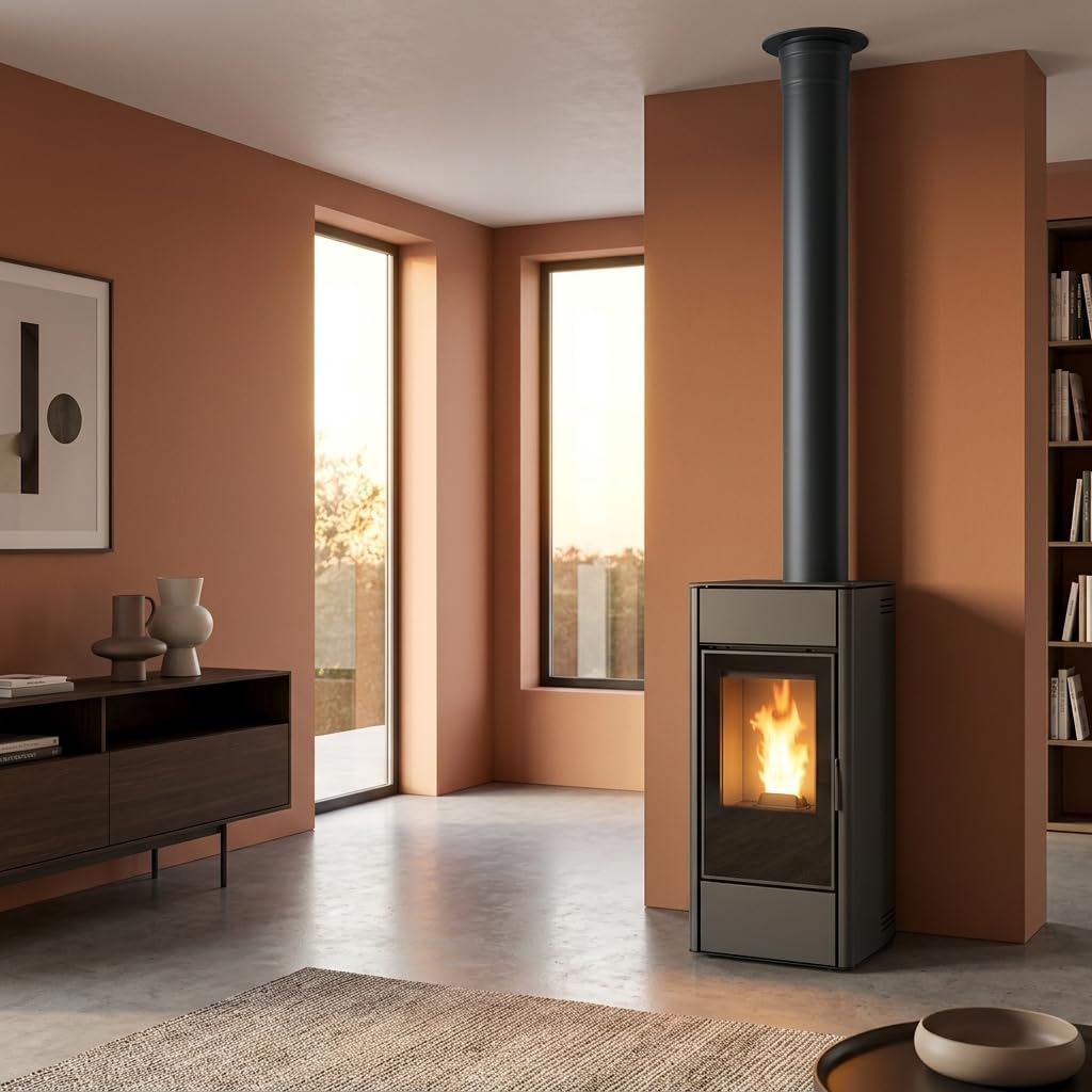 MAKA Tubo 2000 mm Canna Fumaria Pellet Nero Ø 100 mm