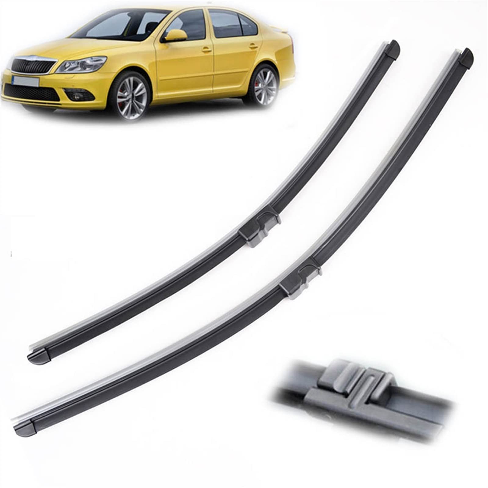 Balais d'essuie-glace avant 24+19 pouces Skoda Octavia 1Z MK2 2004-2012