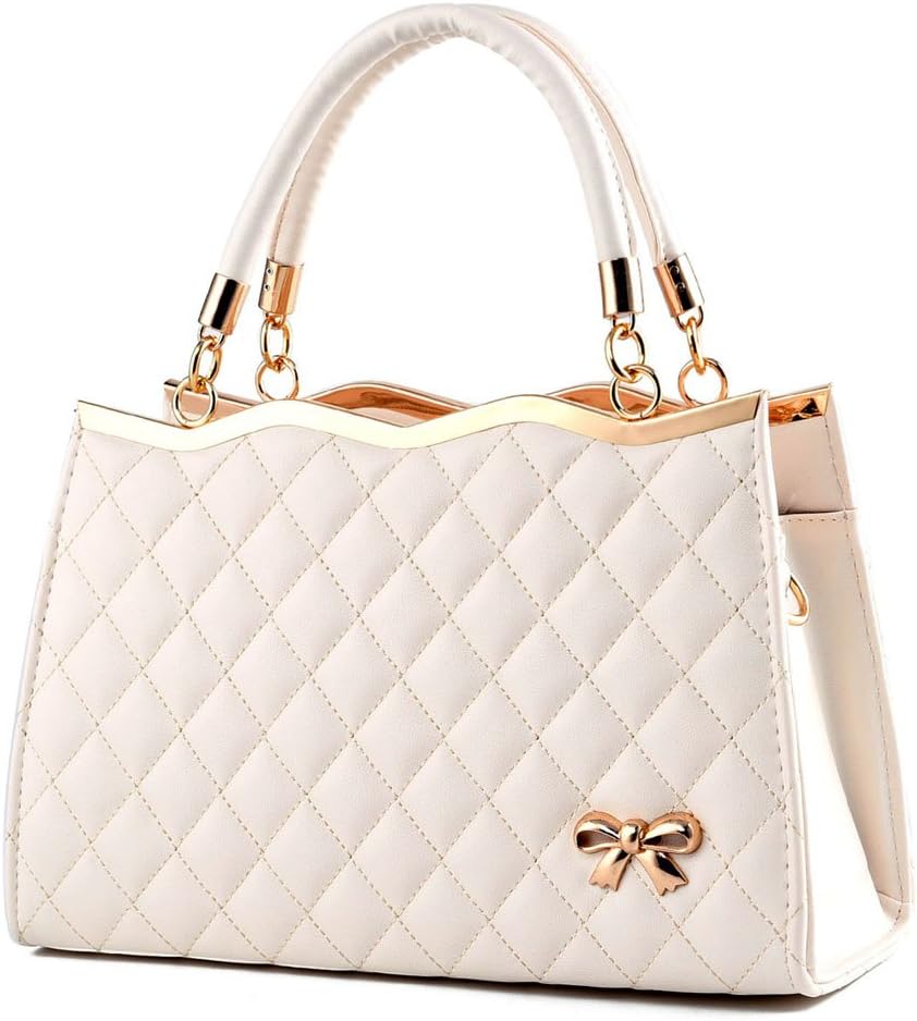 Women's Purses and Handbags Briefcases Ladies Small Shoulder Handbags Tote Bags Fashion Design(White)