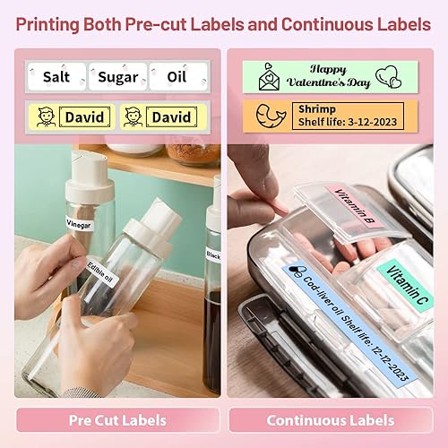 Vista 45 de Phomemo D30 - Etiquetadora con cinta, Bluetooth, portátil, pequeña, para teléfono inteligente, múltiples plantillas, icono de fuentes, fácil de Verde