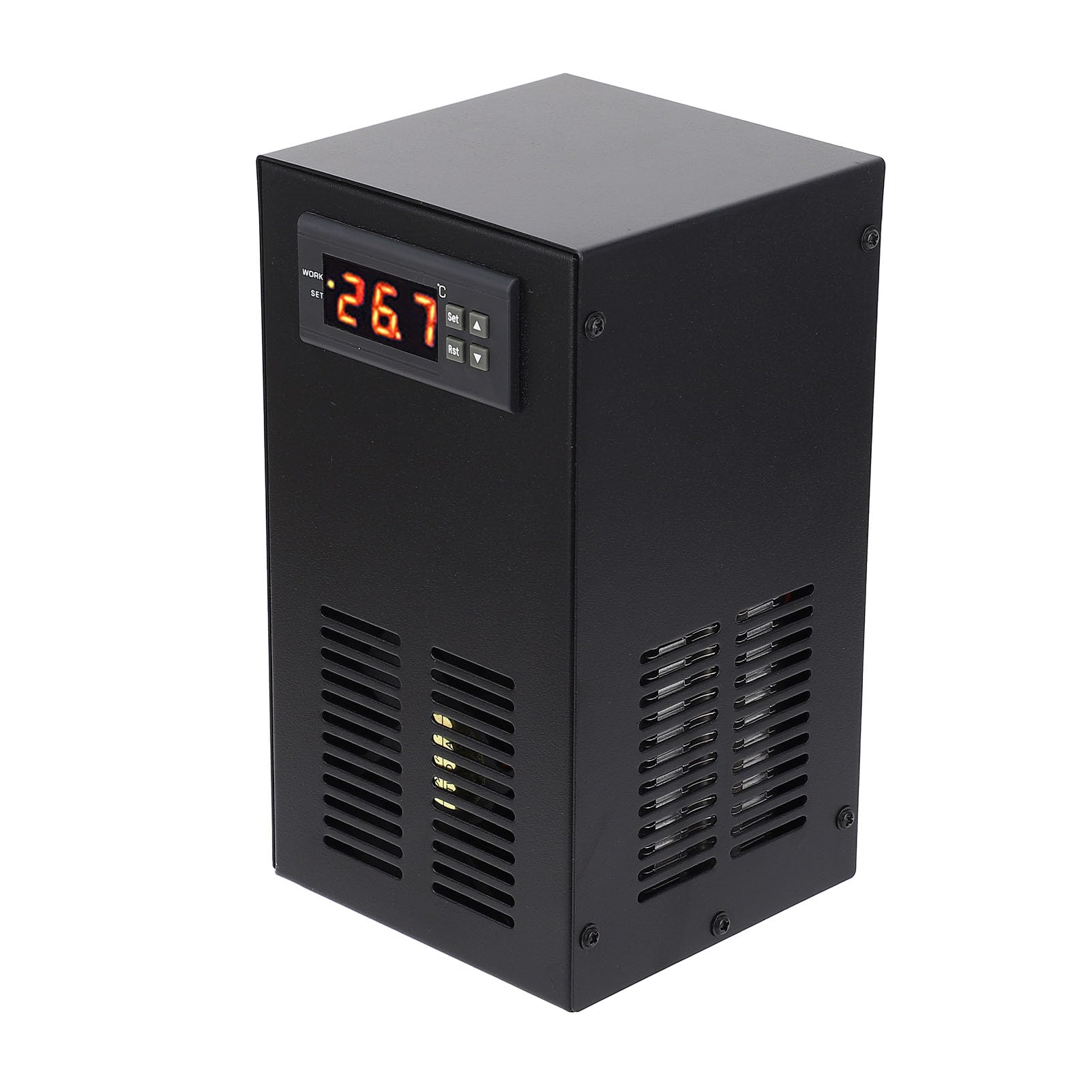 Enfriador de Acuario, Pantalla Digital Enfriador de Agua Hidropónico Silencioso para Pecera con Control WiFi, Adecuado para Tanque de Agua Dulce de 35 litros, Tanque de Plantas,