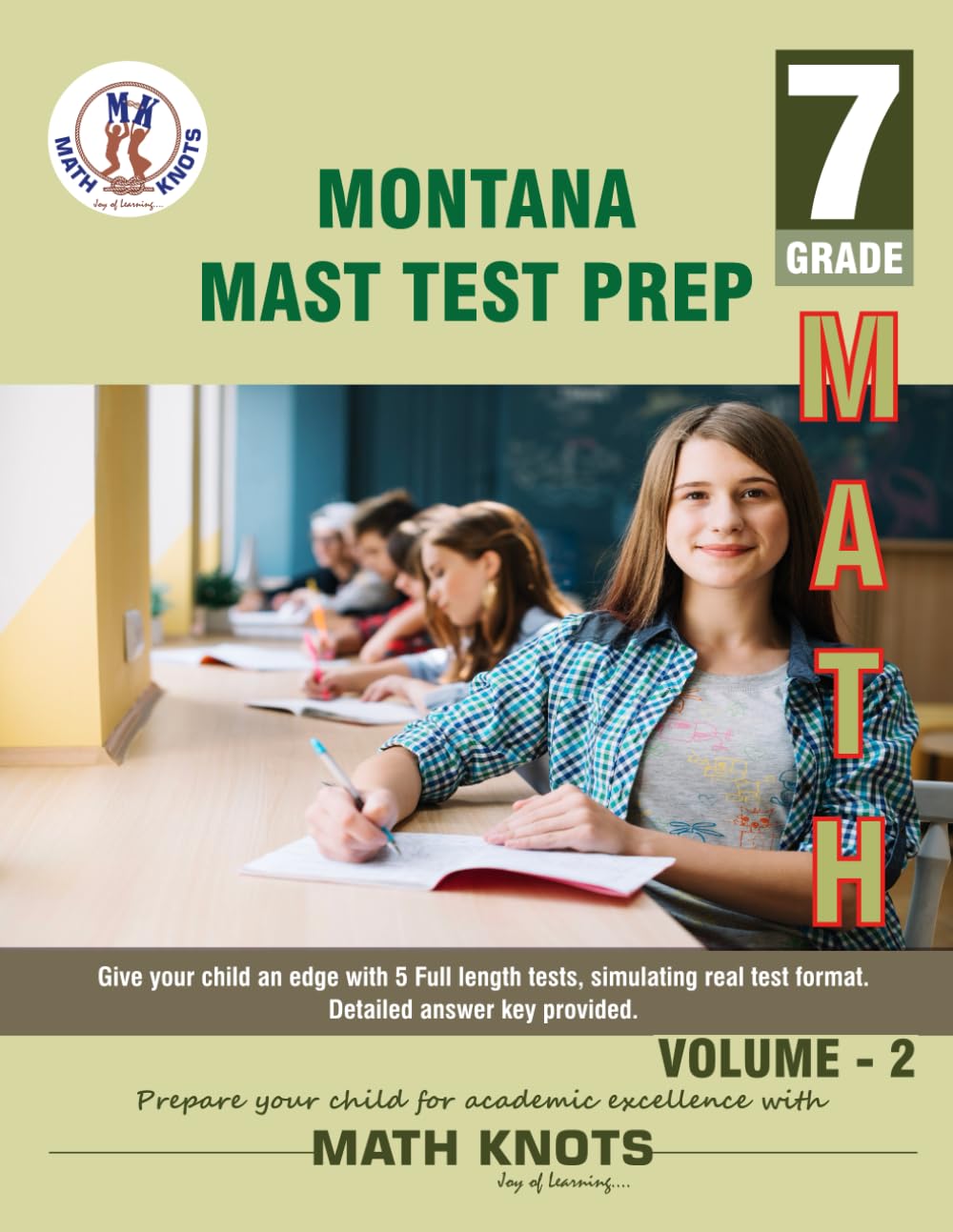 MONTANA State (MAST) , 7th Grade MATH Practice Tests ,Volume 2