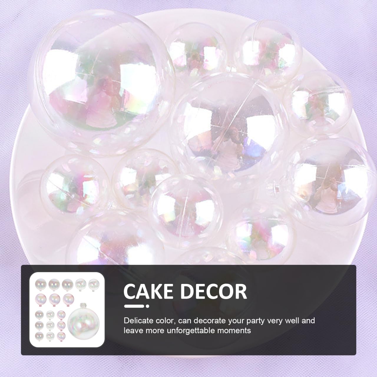 Amosfun 36pcs Bubble Cake Toppers - Image 3