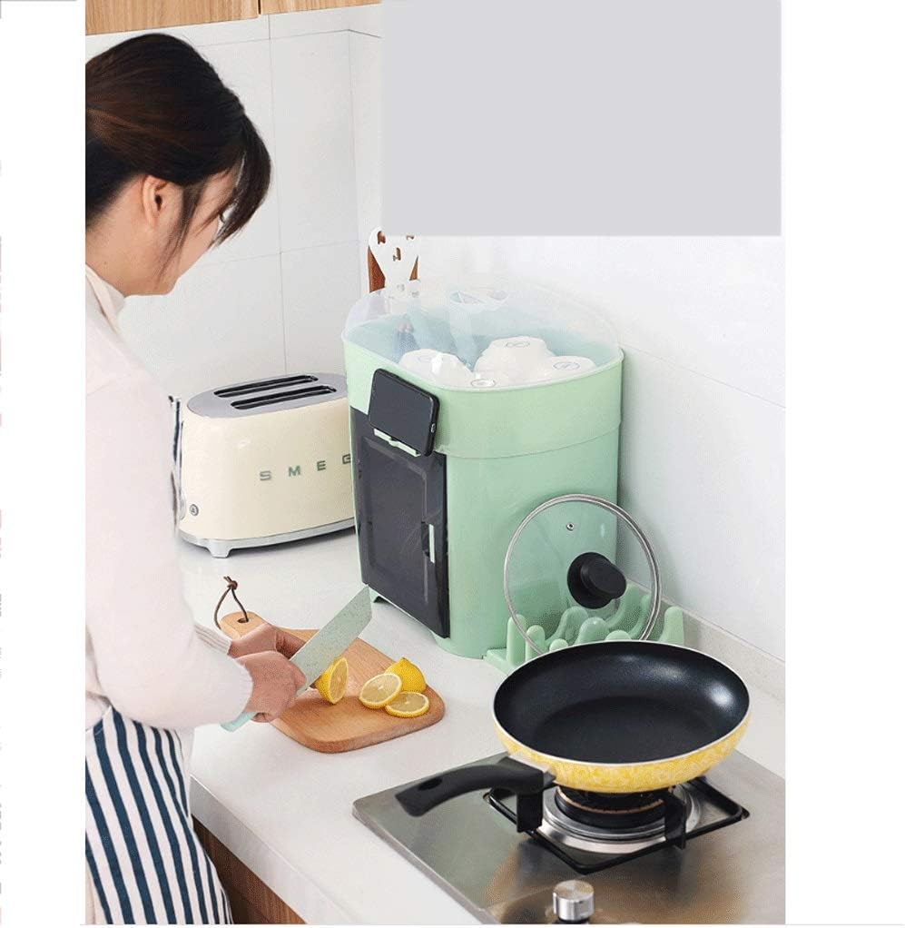 ディッシュラック/調理器具ホルダー 【ドレンラックストレージオーガナイザーホルダー】 食器乾燥ラックと蓋カバー付き排水板、キッチンプレートカップ食器乾燥ラックトレイカトラリー食器水切