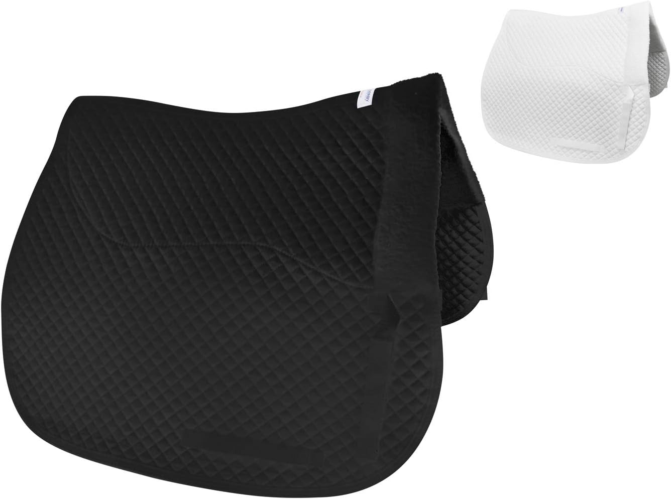 Derby Originals Semi Fleece Lined English Dressage Saddle Pad with Rolled Fleece