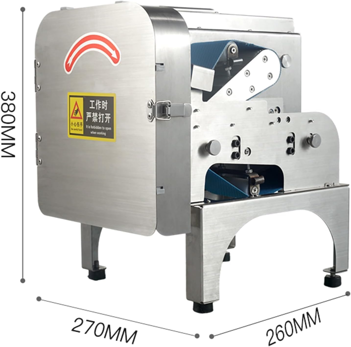 Commercial Scallion Slicer, Electric Vegetable Fruit Slicer, Production Capacity 200kg/h, Speed 900 RPM, Thickness Adjustment 1-30mm, Scallion Cutter Food Processor for Garlic Ginger Chili Potato