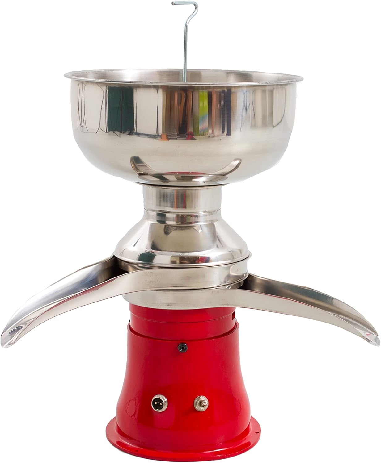 Electric Milk Cream Separator Centrifugal Skimmer 50-100L/H with 5L Bowl 15 Disks and 1:4 to 1:10 Volume Adjustment - Efficient and Low-Powered Machine for Home or Farm Use