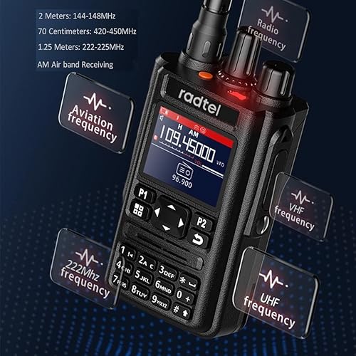 Miniatura 5 de Radtel RT-490 GPS Bluetooth App Programación Radio de tres bandas 144-148420-450Mhz Radio de mano de dos vías de largo alcance con recepción de